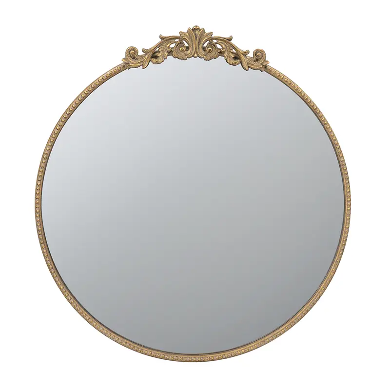 Photo 1 of A&B Home Circle Mirror, 36"x39" Large Wall Mounted Mirrors with Round Gold Metal Frame for Bathroom Bedroom Living Room Entryway
