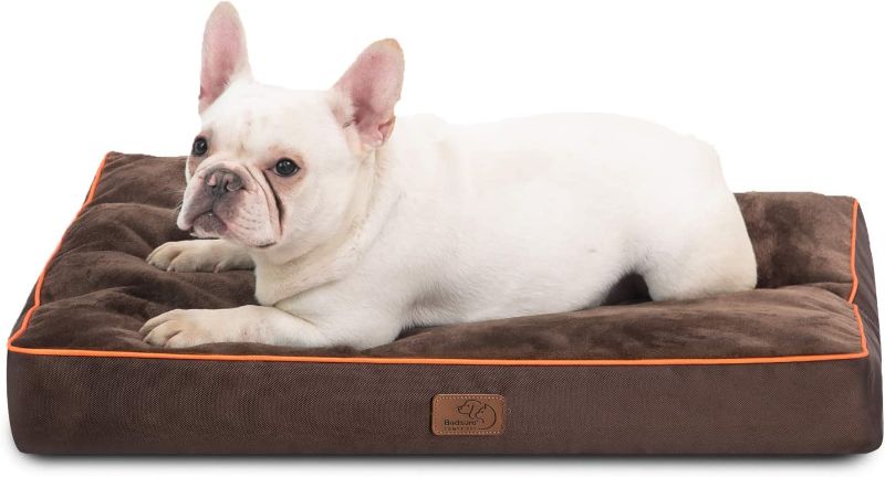 Photo 1 of Bedsure Waterproof Dog Beds for Meidum Dogs - Up to 50lbs Medium Dog Bed with Removable Washable Cover, Pet Bed Mat Pillows, Brown
