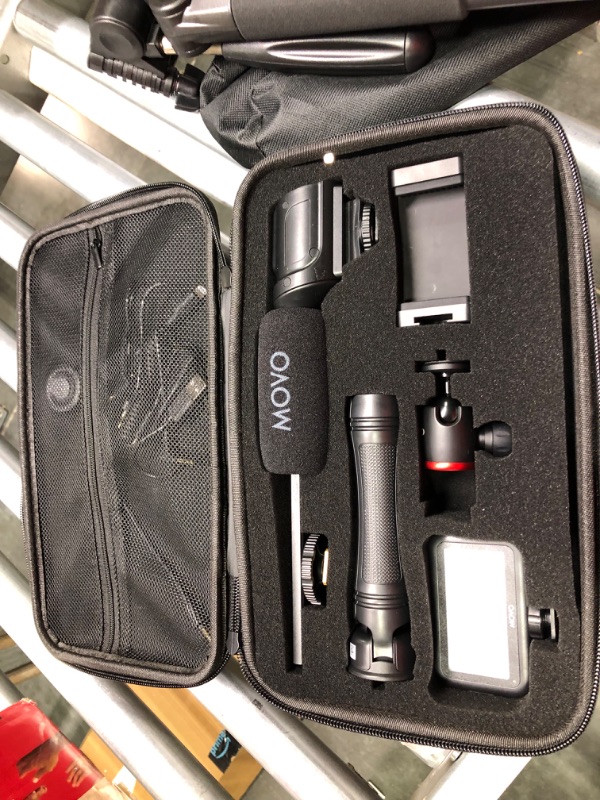 Photo 1 of Movo iVlogger Vlogging Kit for iPhone - Lightning Compatible Video Vlog Kit - Accessories: Phone Tripod, Phone Mount, LED Light and Shotgun Microphone - for YouTube Starter Kit or iPhone Vlogging Kit