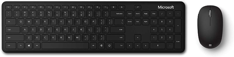 Photo 1 of Microsoft Bluetooth Desktop - Matte Black. Slim, Compact, Wireless Bluetooth Keyboard and Mouse Combo. Extra - Long Battery Life. Works with Bluetooth Enbaled PCs/Mac