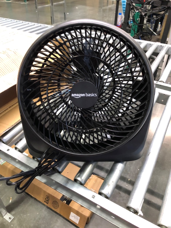 Photo 3 of Amazon Basics 3 Speed Small Room Air Circulator Fan, 7-Inch Blade, Black, 6.3"D x 11.1"W x 10.9"H
**TESTED IN WAREHOUSE**