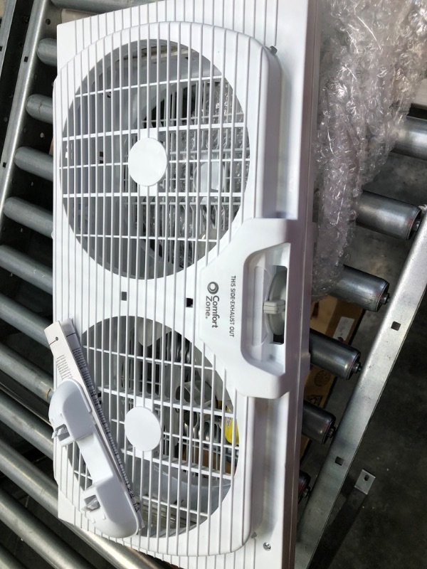 Photo 1 of 9 in. Twin Window Fan with Manually Reversible Airflow Control