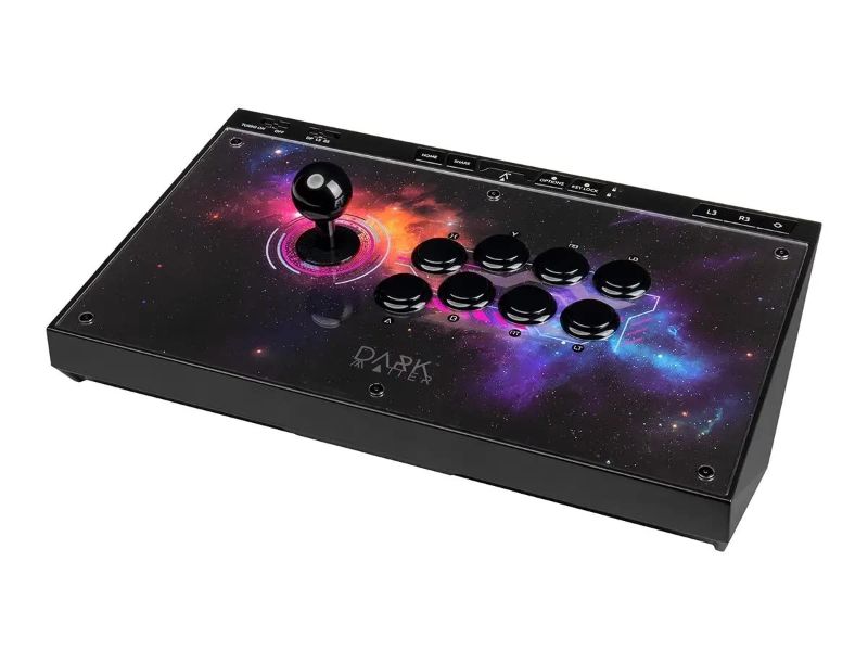 Photo 1 of Monoprice Arcade Fighting Stick Controller, Retro Gaming, Arcade Joystick, USB Port, Compatible with Windows, Xbox One, PlayStation 4, Nintendo Switch, and Android - Dark Matter Series
*CONTROLLER ONLY NO CORDS*