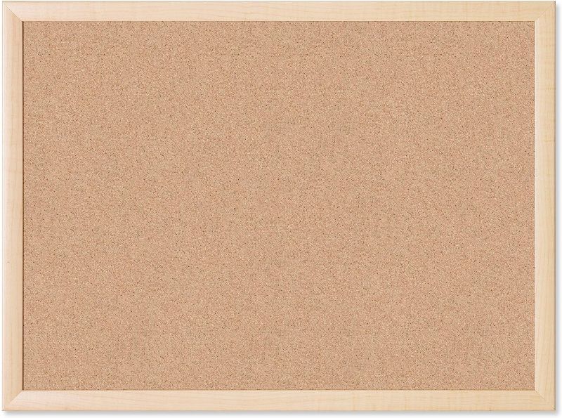 Photo 1 of U Brands Cork Bulletin Board, 17'' x 23'' Inches, Birch Wood Frame
