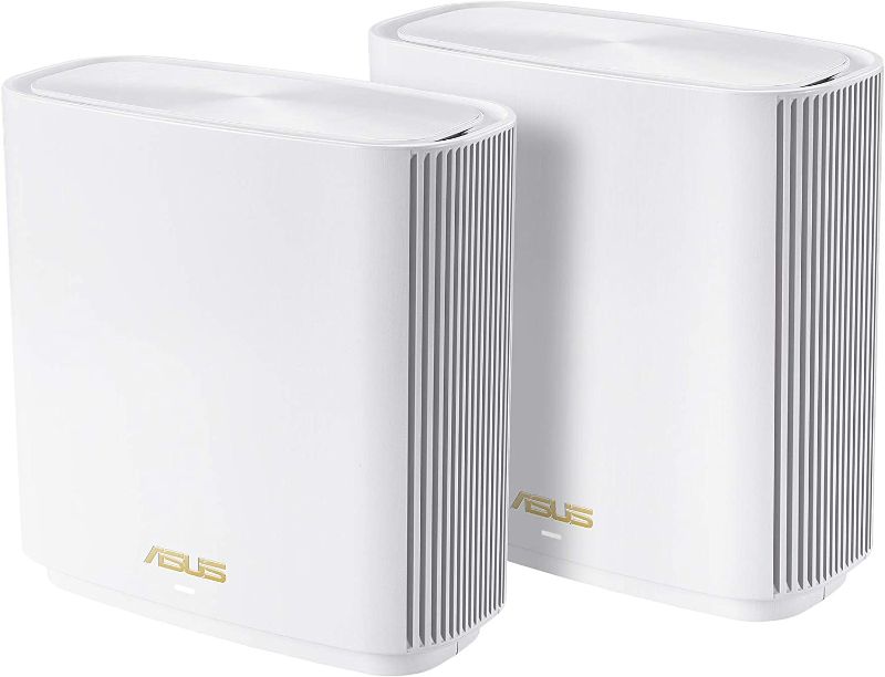 Photo 1 of ASUS ZenWiFi AX6600 Tri-Band Mesh WiFi 6 System (XT8 2PK) - Whole Home Coverage up to 5500 sq.ft & 6+ rooms, AiMesh, Included Lifetime Internet Security, Easy Setup, 3 SSID, Parental Control, White