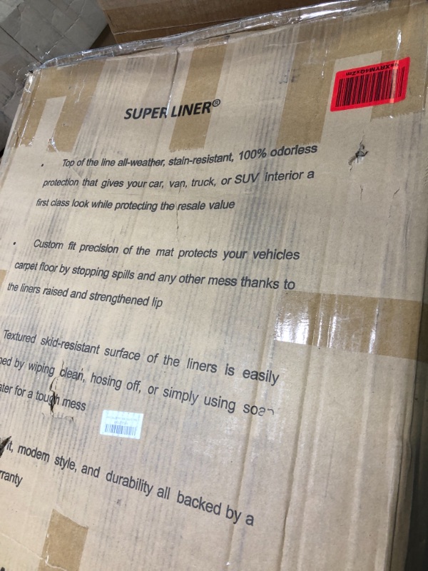 Photo 1 of SUPER LINER All Weather Floor Mats for Tesla Model Y 5-Seat 2021 2022 2023 Custom Fit TPE Car Floor Mats Cargo Liner Rear Cargo Tray Trunk Interior Accessories (Does NOT fit 7-Seat)