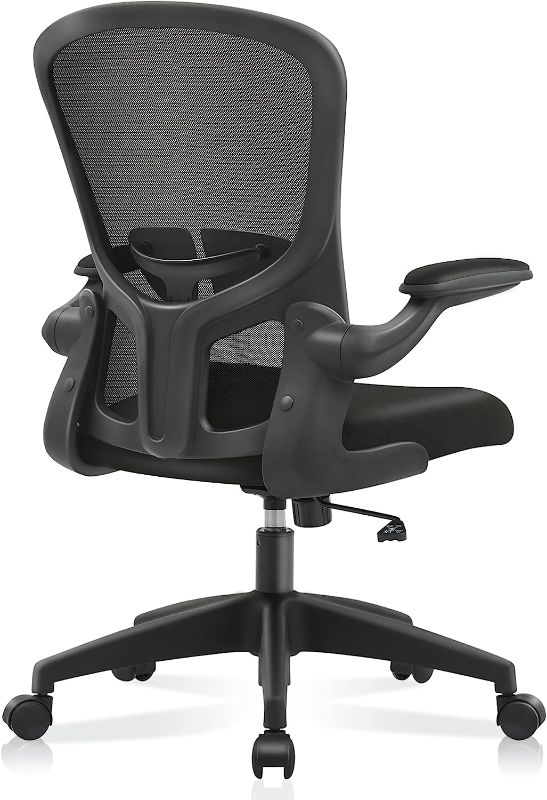 Photo 1 of FelixKing Office, Ergonomic Desk Chair with Adjustable Height, Swivel Computer Chair with Lumbar Support and Flip-up Arms, Backrest with Breathable Mesh (Black)
