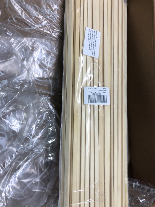 Photo 2 of 150 Pieces Natural Bamboo Sticks- Extra Long 15.7 Inch Wooden Crafts Sticks Stakes for Crafting Arts Projects with Bronson Biotin 5,000 MCG Supports Healthy Hair, Skin & Nails & Energy Production - High Potency Beauty Support - Non-GMO, 360 Vegetarian Tab