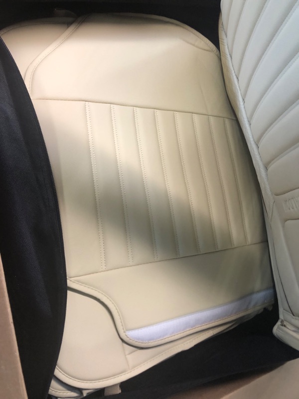 Photo 1 of BLUEWALDON 5 Car Seat Covers Full Set with Faxu Leather Cushion Universal Fit for Most Sedan SUV Truck Pickup Toyota Corolla Nissan Hyundai Honda Chevy Mazda Elantra Tucson (Full Set/Beige B)
