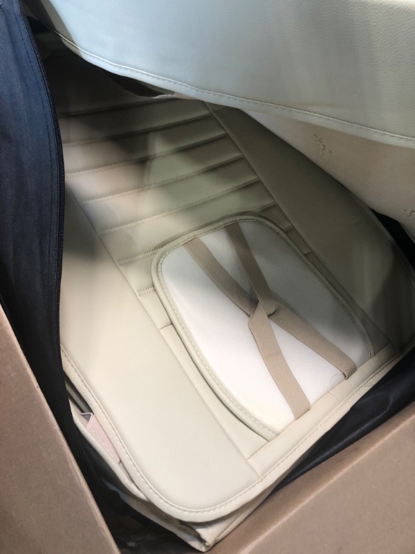 Photo 1 of BLUEWALDON 5 Car Seat Covers Full Set with Faxu Leather Cushion Universal Fit for Most Sedan SUV Truck Pickup Toyota Corolla Nissan Hyundai Honda Chevy Mazda Elantra Tucson (Full Set/Beige B)