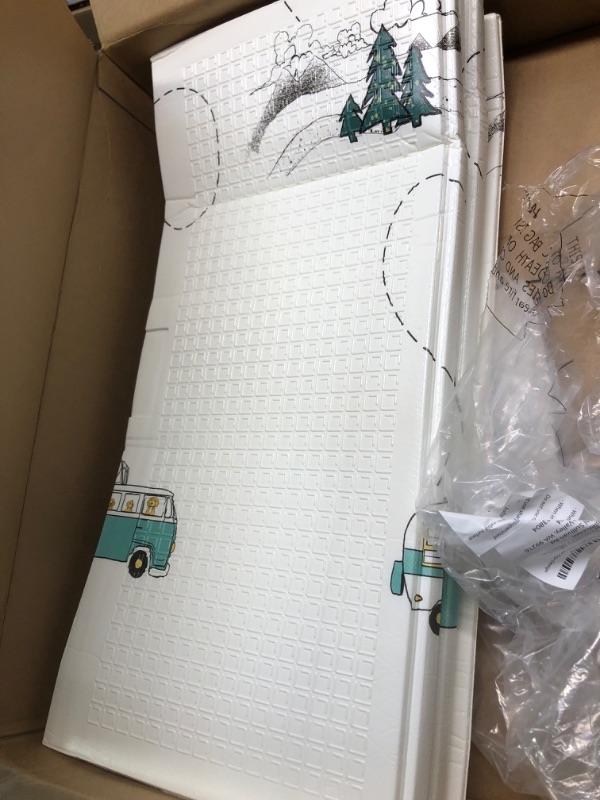 Photo 1 of JumpOff Jo - Large Waterproof Foam Padded Play Mat for Infants, Babies, Toddlers, Play Pens & Tummy Time, Foldable Activity Mat, 70 in. x 59 in. - Road Trip