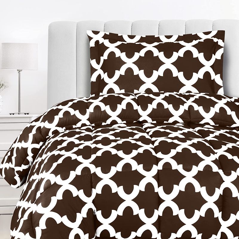 Photo 1 of Utopia Bedding QUEEN  Comforter Set (Chocolate/Brown) with 2 Pillow Sham - Bedding Comforter Sets - Down Alternative Comforter - Soft and Comfortable - Machine Washable