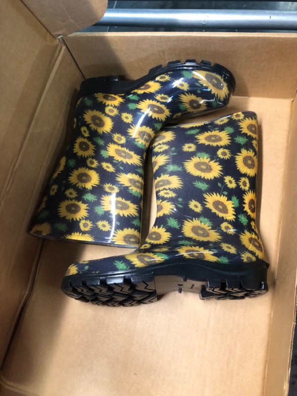 Photo 1 of Asgard Women's Mid Calf Boots sunflower size 40 Waterproof Rubber Boots Garden