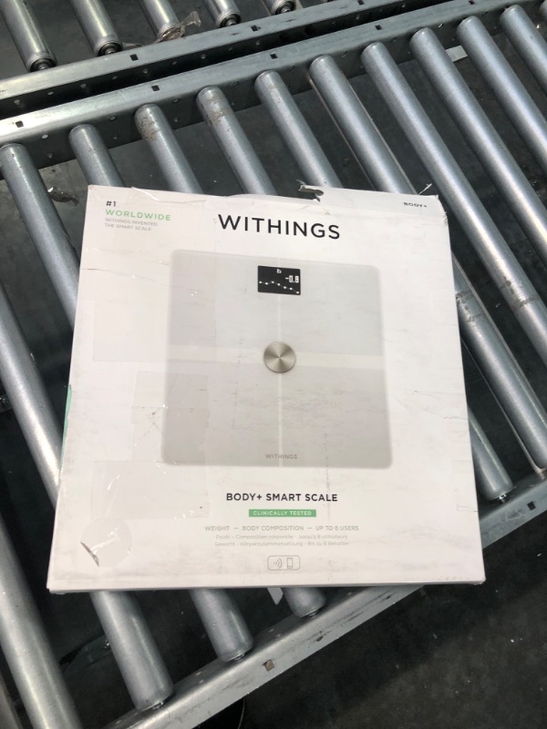 Photo 1 of Withings Body+ - Digital Wi-Fi Smart Scale with Automatic Smartphone App Sync, Full Body Composition Including, Body Fat, BMI, Water Percentage, Muscle & Bone Mass, with Pregnancy Tracker & Baby Mode White