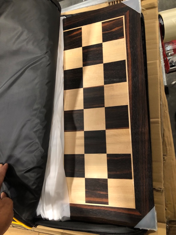 Photo 3 of A&A 18.875" Professional Wooden Tournament Chess Board/African Palisander & Maple Inlaid / 2.0" Squares w/o Notation 18.875" / 48cm African Palisander & Maple Inlaid - W/O Notation