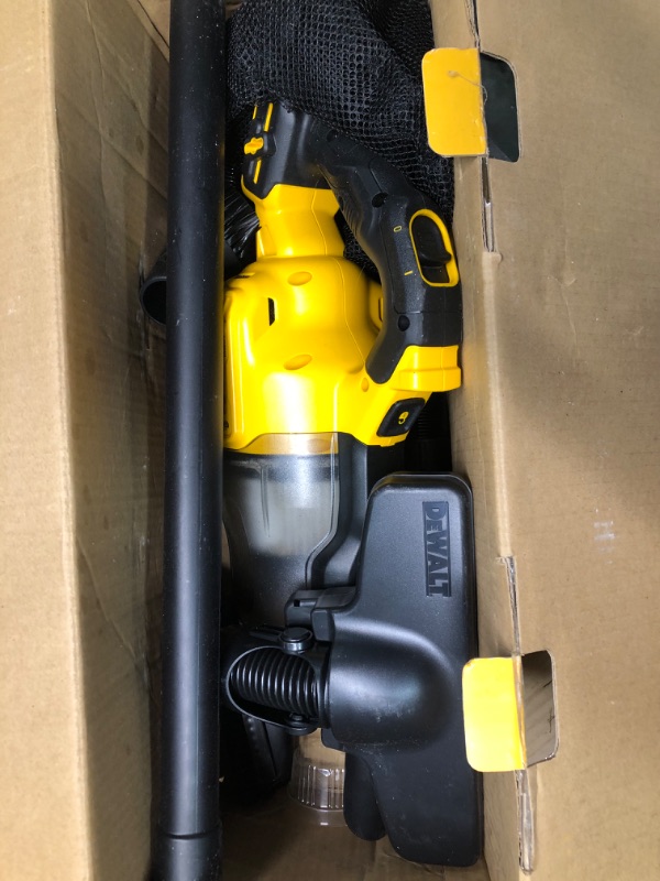 Photo 5 of DEWALT 20V Vacuum, Cordless Handheld Vacuum, HEPA, Battery Not Included (DCV501HB), Yellow