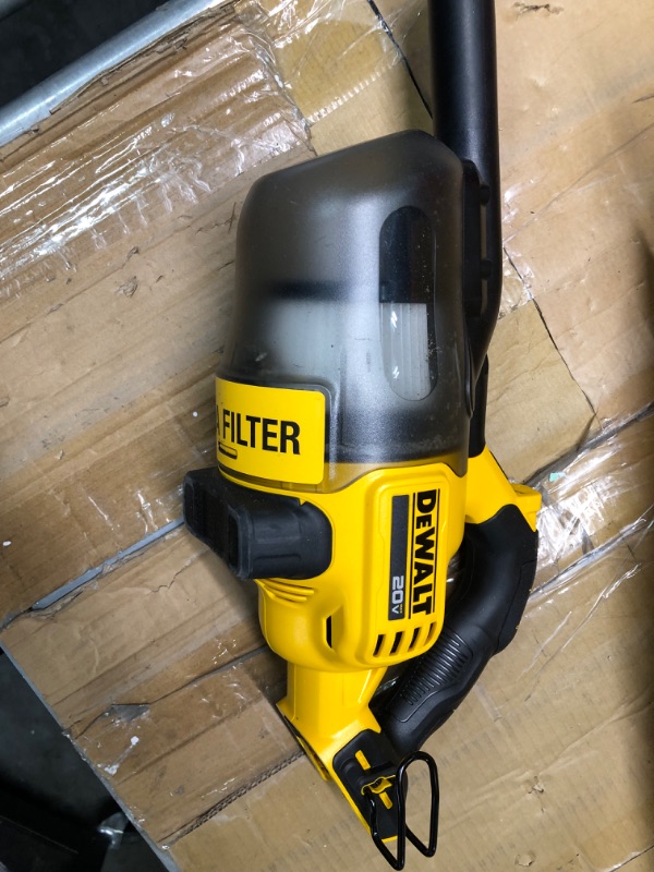 Photo 3 of DEWALT 20V Vacuum, Cordless Handheld Vacuum, HEPA, Battery Not Included (DCV501HB), Yellow