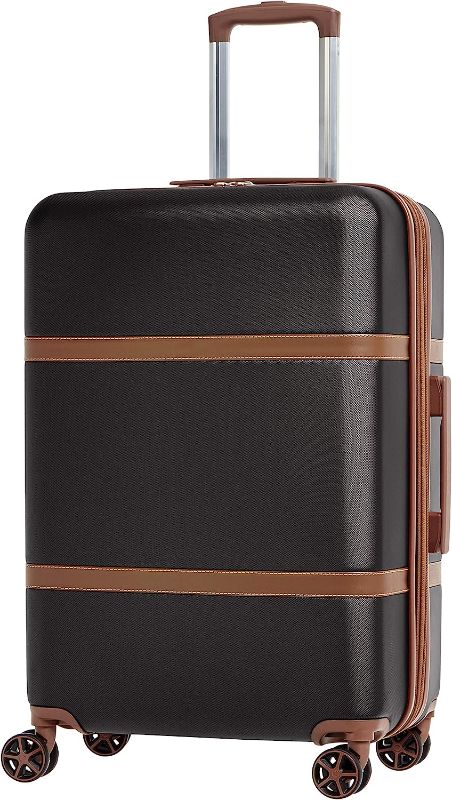 Photo 1 of Amazon Basics Vienna Spinner Suitcase Luggage - Expandable with Wheels - 26.7 Inch, Black