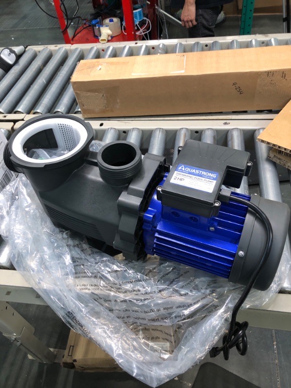 Photo 2 of Aquastrong 2 HP In/Above Ground Single Speed Pool Pump, 115V, 8917GPH, High Flow, Powerful Self Primming Swimming Pool Pumps with Filter Basket