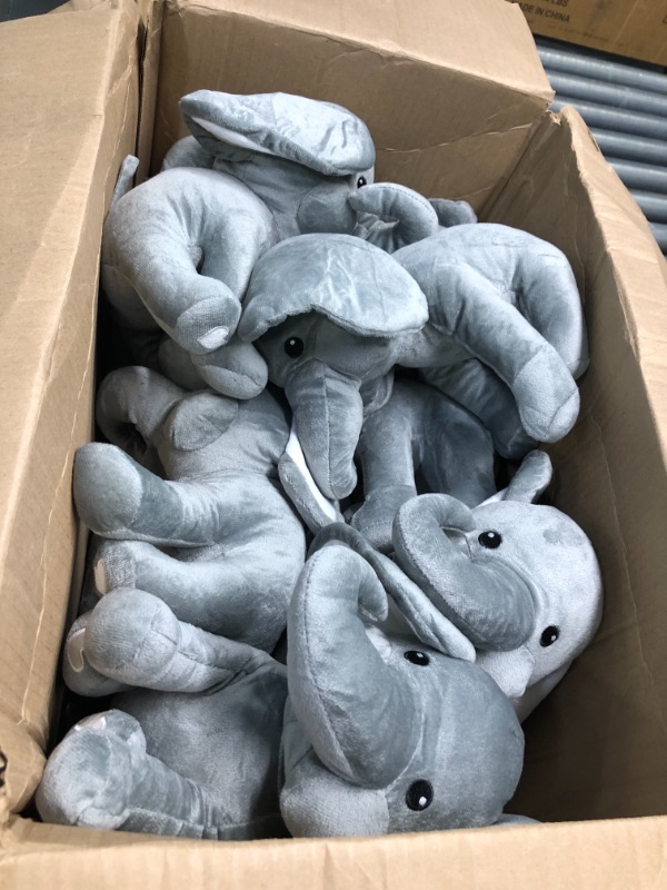 Photo 4 of Lewtemi 12 Pcs Stuffed Elephant for Baby 10 Inch Stuffed Elephant Animals Elephant Stuffed Animal Plush Elephant Gift for Decorations Baby Shower Nursery Room Bed Decor (Grey)