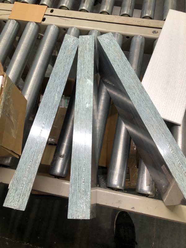 Photo 1 of Sorbus Floating Shelf Set - Rustic Wood Coastal Beach Style Hanging Rectangle Wall Shelves for Home Decor, Trophy Display, Photo Frames, etc. (Blue, 3 Pack) Blue 3 Pack