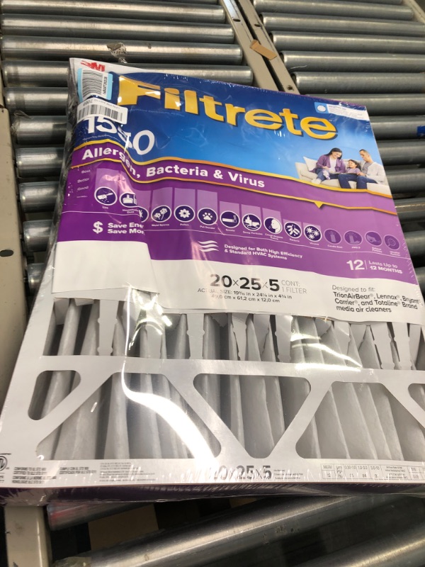 Photo 2 of 3M Filtrete Ultra Allergen Healthy Living Deep Pleat Furnace Filter