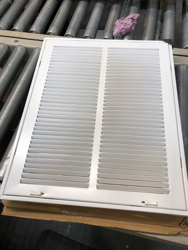 Photo 1 of 16 X 20"h Steel Return Air Grilles - Sidewall and Ceiling - HVAC Duct Cover - White [Outer Dimensions: 13.75"w X 21.75"h]