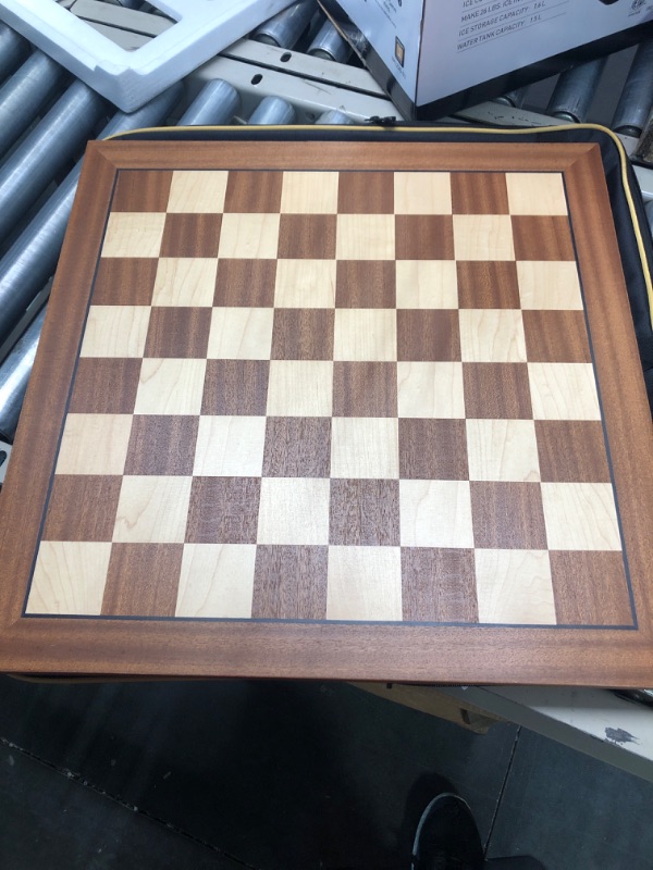 Photo 3 of A&A 21.25" Professional Wooden Tournament Chess Board/Mahogany & Maple Inlaid / 2.25" Squares w/o Notation 21.25” / 54cm Mahogany & Maple Inlaid - W/O Notation