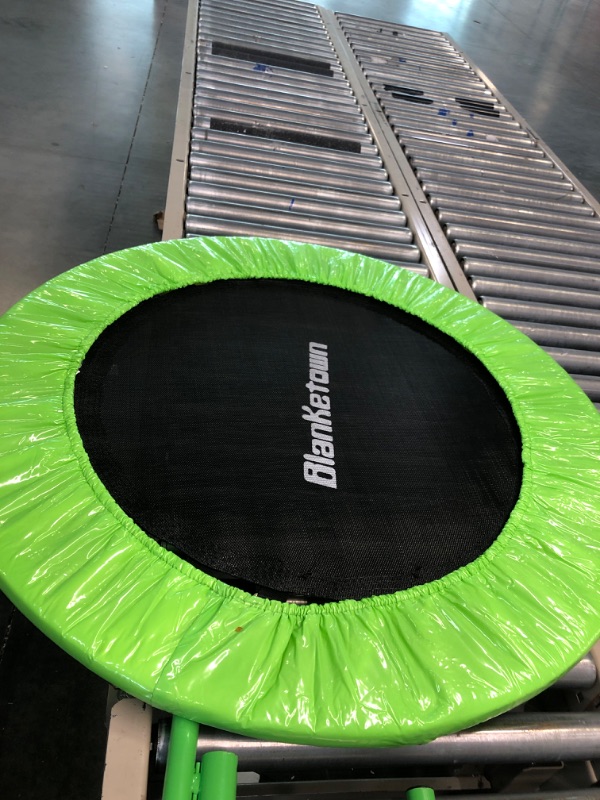 Photo 3 of Blanketown 36 Inch Mini Trampoline for Kids, Small Kids Rebounder Trampoline Indoor, Gift for Kids, Toddler Rebounder Trampoline Green?Foldable?