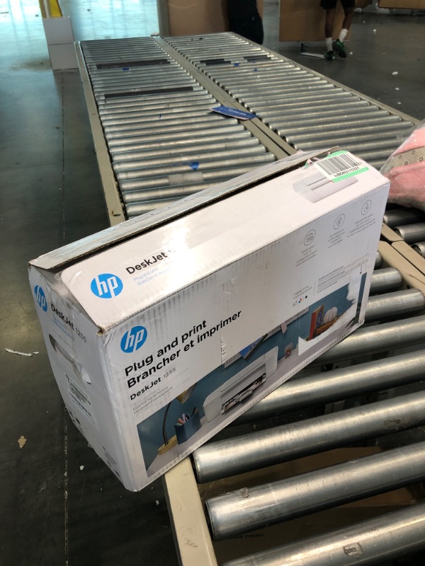 Photo 2 of HP Deskjet 1255 Compact Wired Single-Function Color Inkjet Printer Portable Home Office Equipment, White - Print Only, USB Connectivity, 4800 x 1200 dpi, 8.5" x 14", Cbmou Printer_Cable