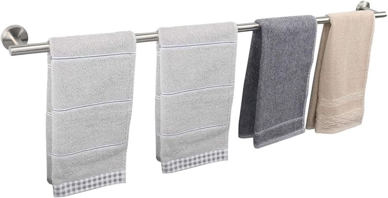 Photo 1 of TocTen Bath Towel Bar - Thicken SUS304 Stainless Steel Bathroom Towel Holder, Towel Rod for Bathroom Heavy Duty Wall Mounted Towel Rack Hanger(36IN, Brushed Nickel)