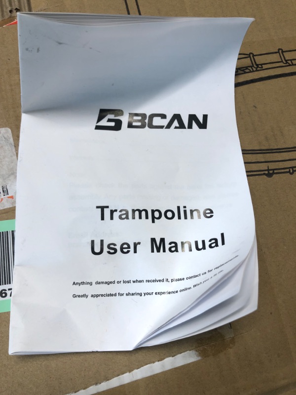 Photo 2 of BCAN 450/550 LBS Foldable Mini Trampoline, 40"/48"/50" Fitness Trampoline with Bungees, Adjustable Foam Handle, Stable & Quiet Exercise Rebounder for Kids Adults Indoor/Garden Workout
