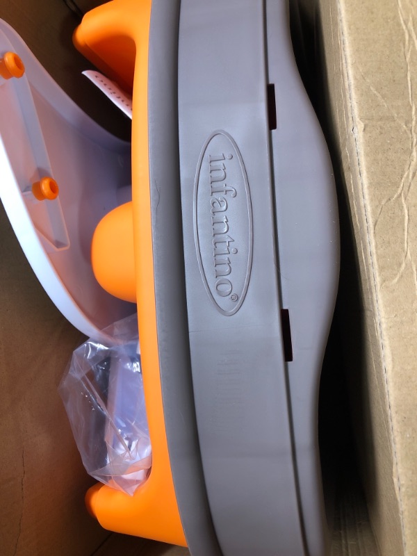 Photo 1 of Infantino Grow-with-Me 4-in-1 Two-Can-Dine Feeding Booster Seat, Fox-Theme, Space-Saving Design, Infant Booster for 4M+, Toddler Seat for 3Y+