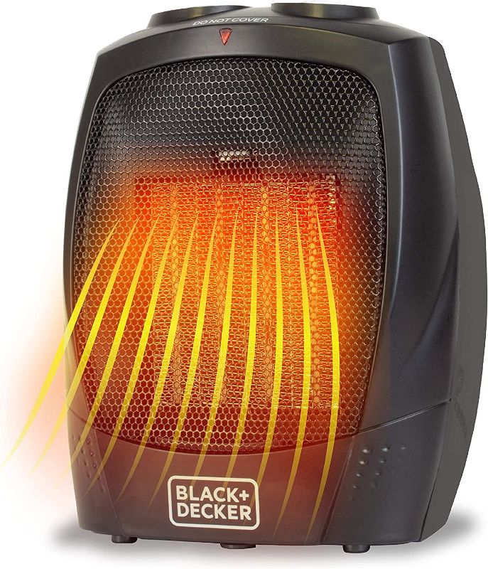 Photo 1 of BLACK+DECKER Portable Space Heater, 1500W Room Space Heater with Carry Handle for Easy Transport