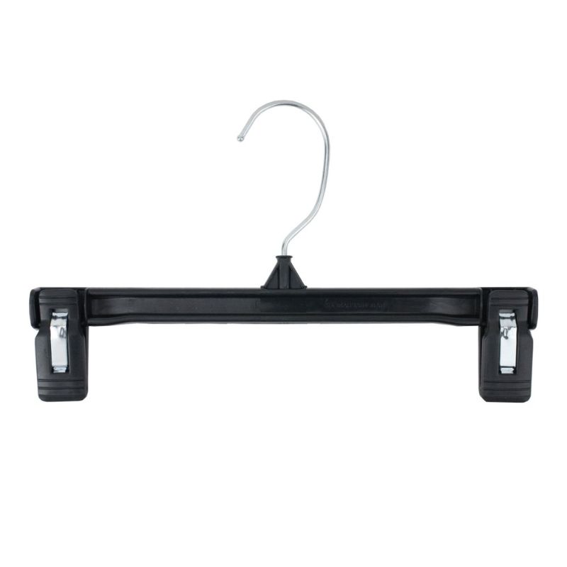 Photo 1 of NAHANCO 6210B Pinch Grip Plastic Skirt/Slack Hangers with Soft Pads,10", Black (Pack of 80