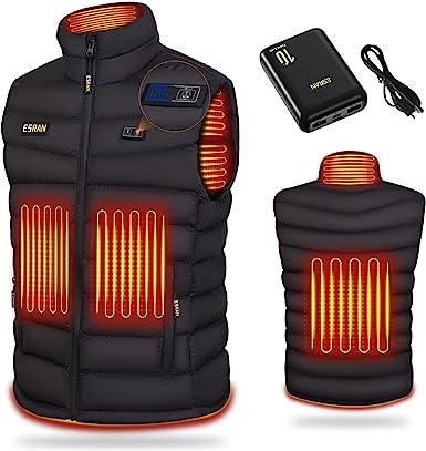 Photo 1 of XXLEsran Lightweight Heated Vest for Women with Battery Pack Rechargeable Electric Heated Apparel Battery Included