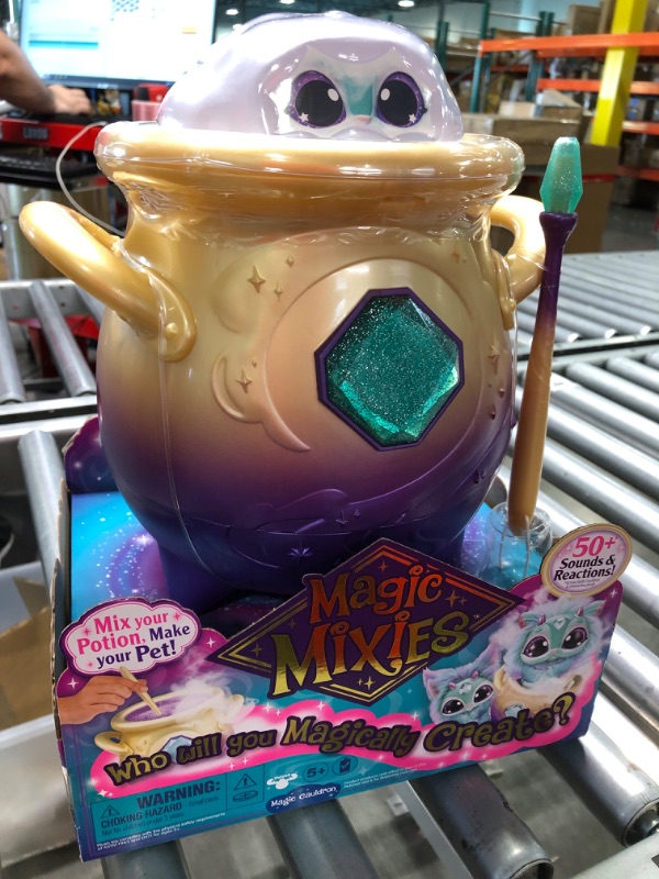 Photo 3 of Magic Mixies Magical Misting Cauldron with Interactive 8 inch Blue Plush Toy and 50+ Sounds and Reactions, Multicolor