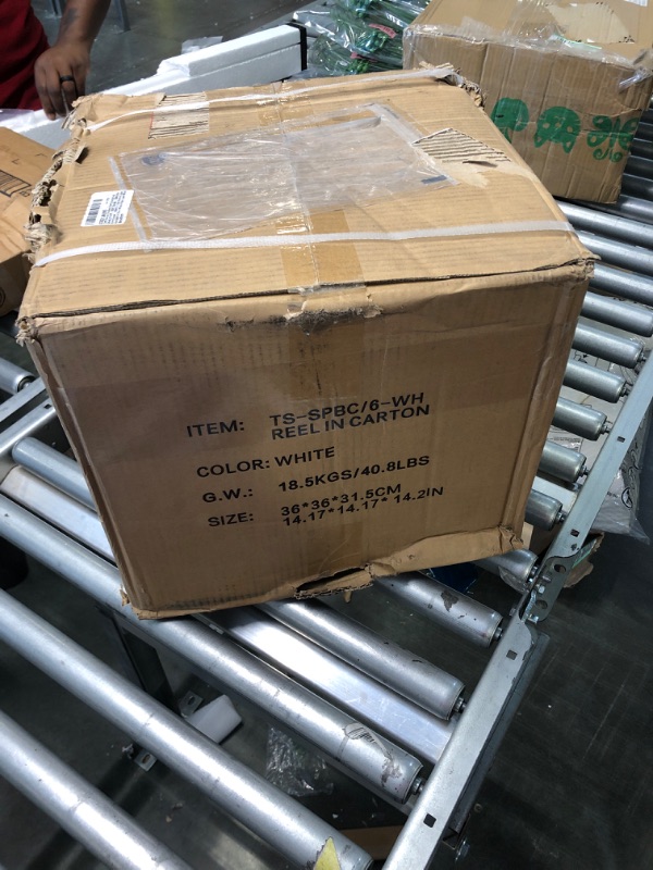 Photo 2 of Cat6 Plenum Shielded (CMP) Overall Foil Shield (F/UTP), 1000ft, 23AWG | 100% Solid Bare Copper | 550MHz | Bulk Ethernet Cable, Available in Blue, White & Black Color (White)