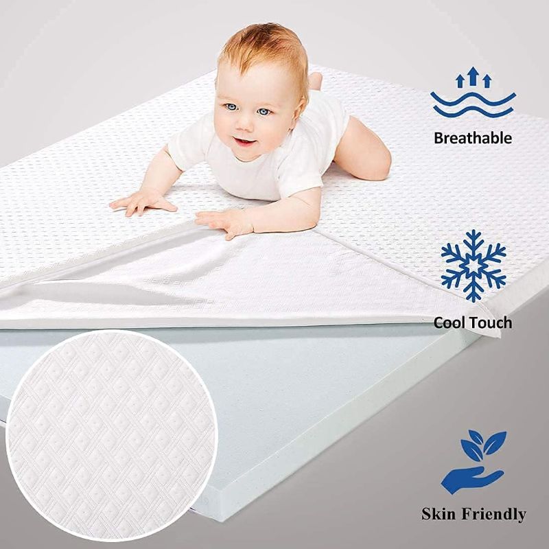 Photo 1 of 3 Inch Cool Gel Memory Foam Mattress Topper Twin Size Bed,Removable Soft Cover, Comfort Body Support & Pressure Relief