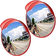 Photo 1 of 
2 Pieces Safety Convex Mirror 24 Inch Traffic Mirror Corner Mirror Outdoor Security Mirror Blind Spot Mirror for Driveway Road Parking Lot Garage Warehouse, Tear off The Protective Film Before Use2 Pieces Safety Convex Mirror 24 Inch Traffic Mirror Corne