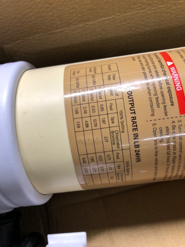 Photo 2 of 320 Pool Chlorinator Compatible with Pentair Rainbow 320 Chlorinator 171096 Automatic Inline Chlorine/Bromine Feeder, 320 Chlorinator Can Handle Up to 70000 Gallons of Water