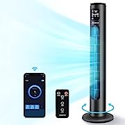 Photo 1 of 
Aigostar Smart Tower Fan Oscillating Cooling Fan with Remote, Works with Alexa/Google Quiet Bladeless Standing Fans for Home Bedroom Living Room Office 24H Timer 3 Speeds 3 Modes WiFi Voice ControlAigostar Smart Tower Fan Oscillating Cooling Fan with Rem