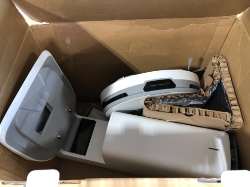 Photo 3 of SAMSUNG Jet Bot+ Robot Vacuum Cleaner w/ Clean Station, Automatic Emptying, Precision Cleaning, 5-Layer Filter, Intelligent Power Control for Hardwood Floors, Carpets, Area Rugs, VR30T85513W/AA, White Jet Bot +