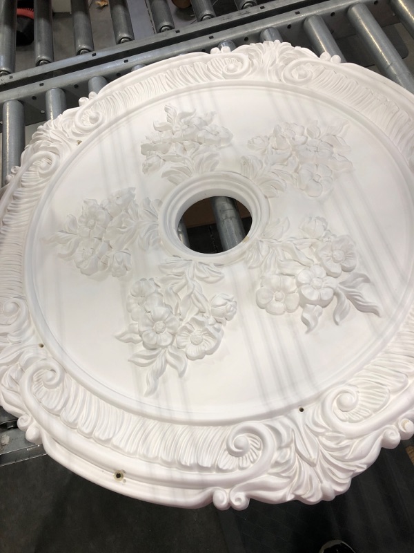 Photo 3 of  26 in. OD Architectural Attica with Rose Ceiling Medallion Fits Canopies up to 4.50 in.
