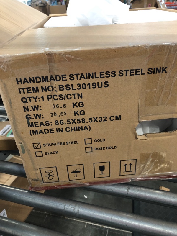 Photo 2 of 32 Inch Undermount Workstation Kitchen Sink - Beslend 32”x19”x10” Stainless Steel 16 Gauge 10 Inch Deep Single Bowl Kitchen Sink with Accessories 32"x19"x10" Stainless Steel-Workstation