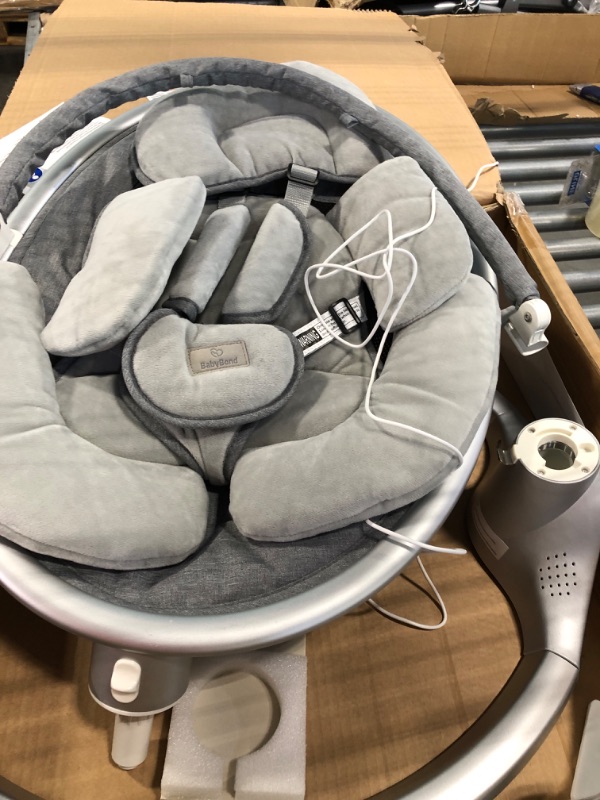 Photo 1 of BabyBond Baby Swings for Infants, Bluetooth Infant Swing with Music Speaker, Preset Lullabies, 5 Point Harness Belt, 5 Speeds and Remote Control - Portable Baby Swing for Indoor and Outdoor