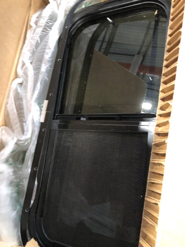 Photo 3 of RecPro RV Window | Teardrop Style | Vertical Sliding | RV Window Replacement | Made in USA (12"W x 24"H)