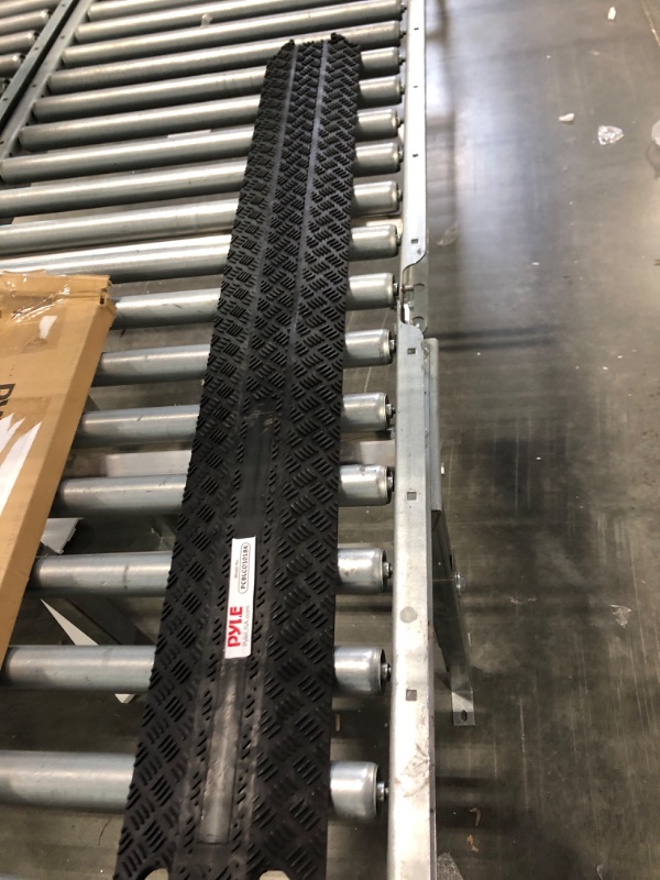 Photo 3 of Durable Cable Protection Ramp Cover - Supports 11000lbs Single Channel Heavy Duty Hose and Cord Track Floor Protection, 39.4” x 5.11” x 0.78” Cable Concealer for Indoor Outdoor Use - Pyle PCBLCO101BK