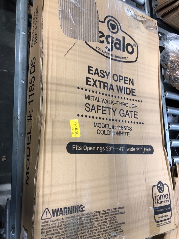 Photo 1 of Regalo Extra Wide Easy Open Metal Walk Through Baby Gate