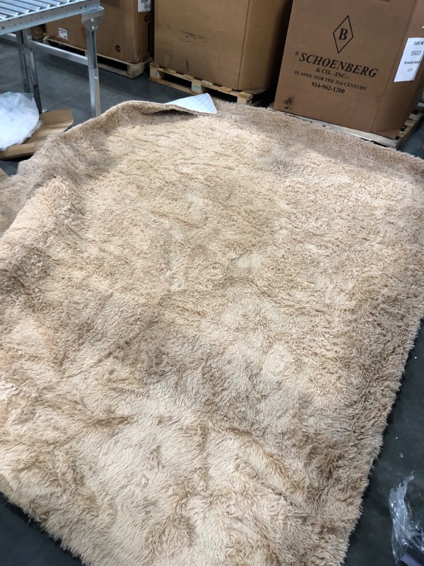 Photo 2 of 122x97 are faux fur tan rug 